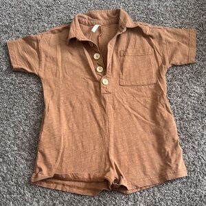 Rylee and Cru Brown Button-Up Shirt
